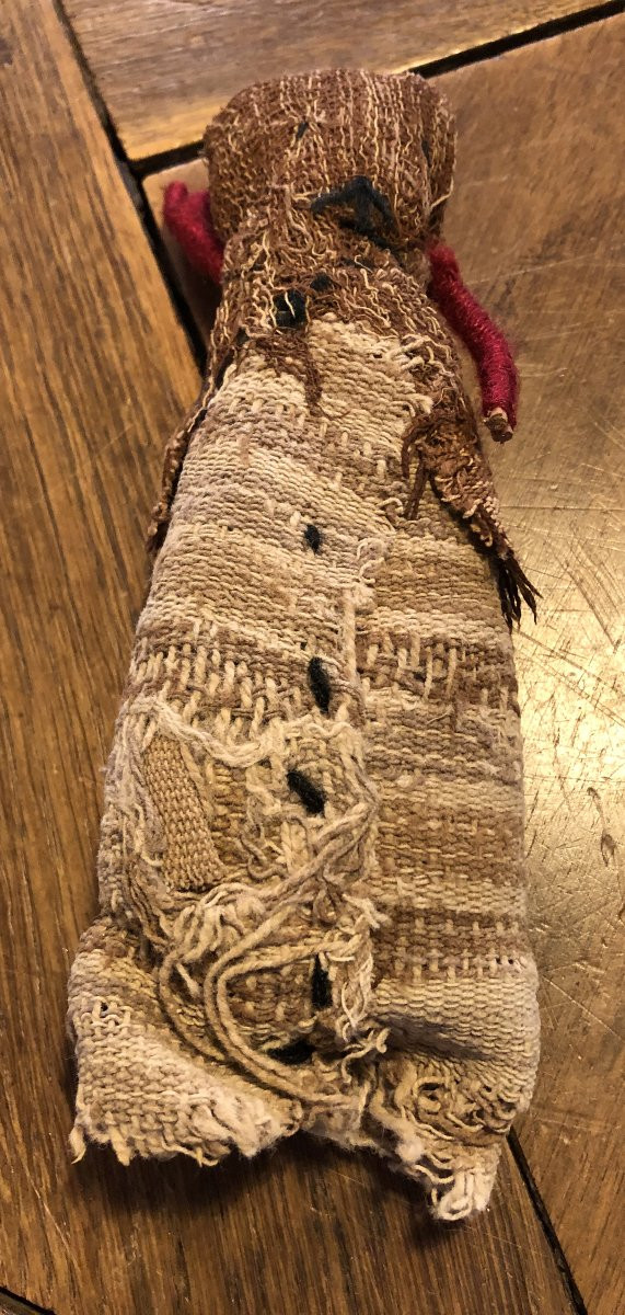 Two Chancay Funeral Dolls, Peru, Circa 1920-photo-1