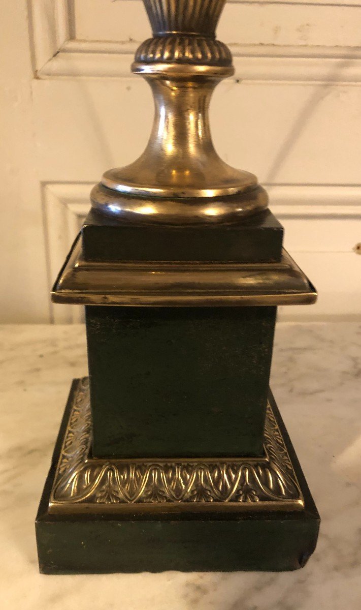 Lampe Empire De Type "carcel" En Tôle Peinte-photo-3