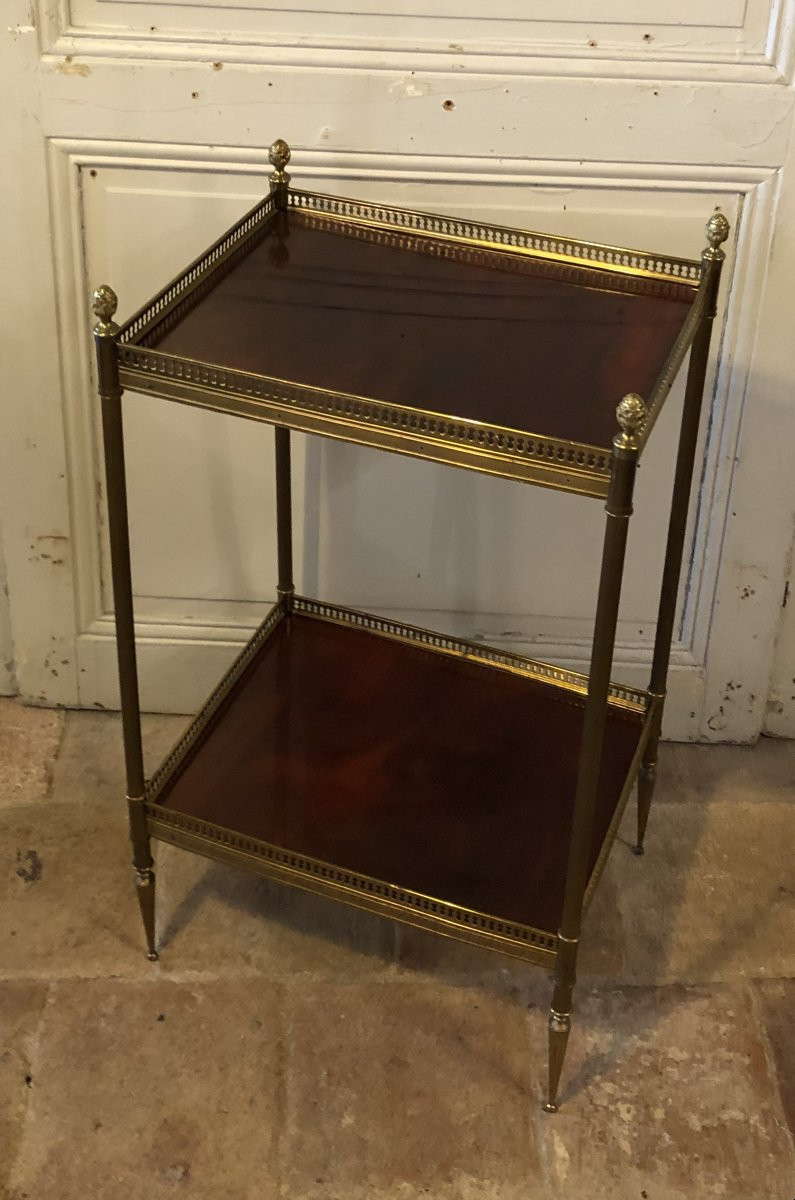 Brass End Table Circa 1970-photo-2
