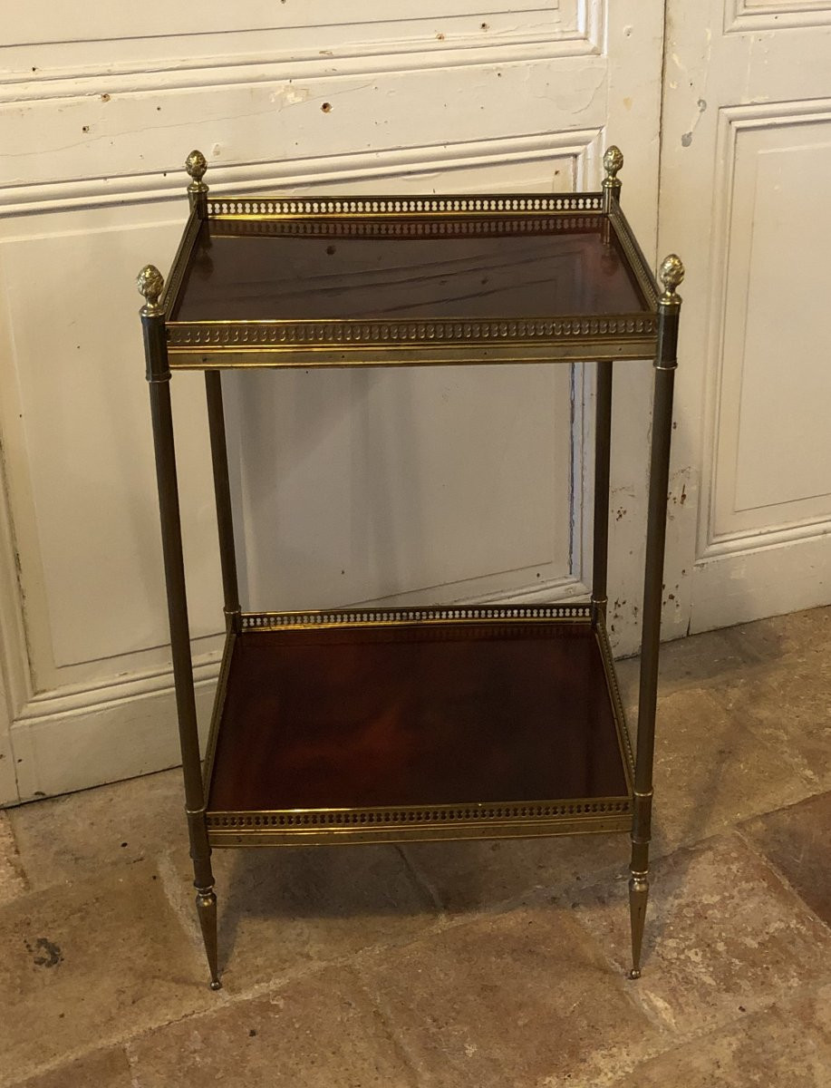 Brass End Table Circa 1970-photo-3