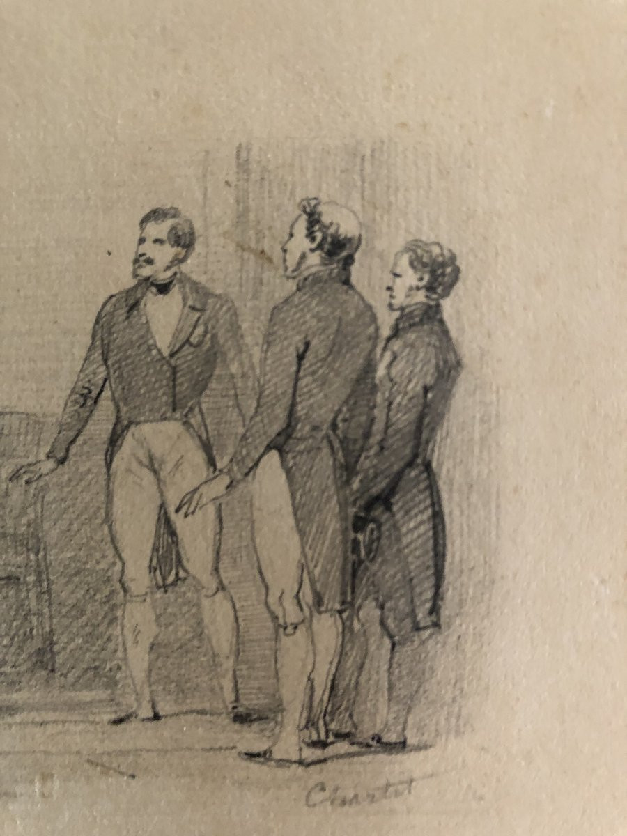 Napoleon I Four Drawings Signed Nicolas Toussaint Charlet -photo-4