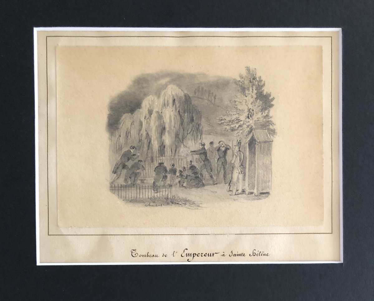 Napoleon I Four Drawings Signed Nicolas Toussaint Charlet -photo-4