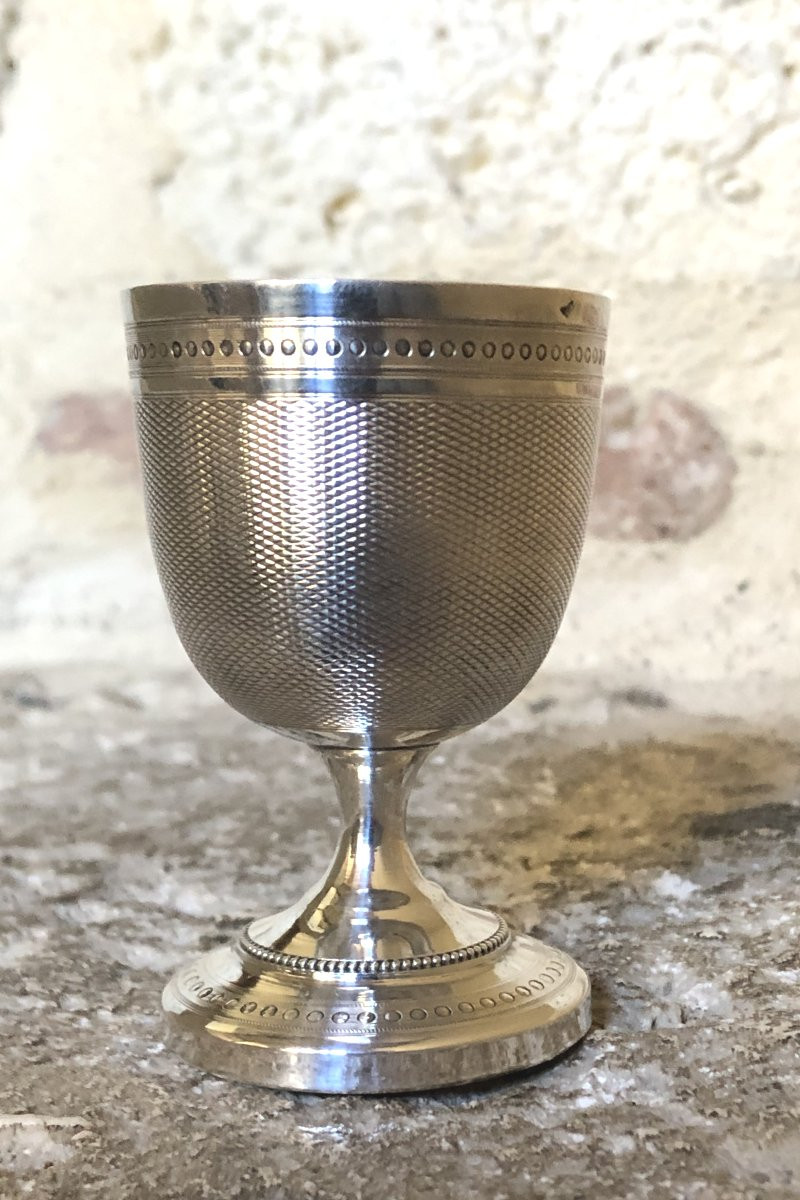 coquetier style Louis XVI en argent massif Minerve -photo-3