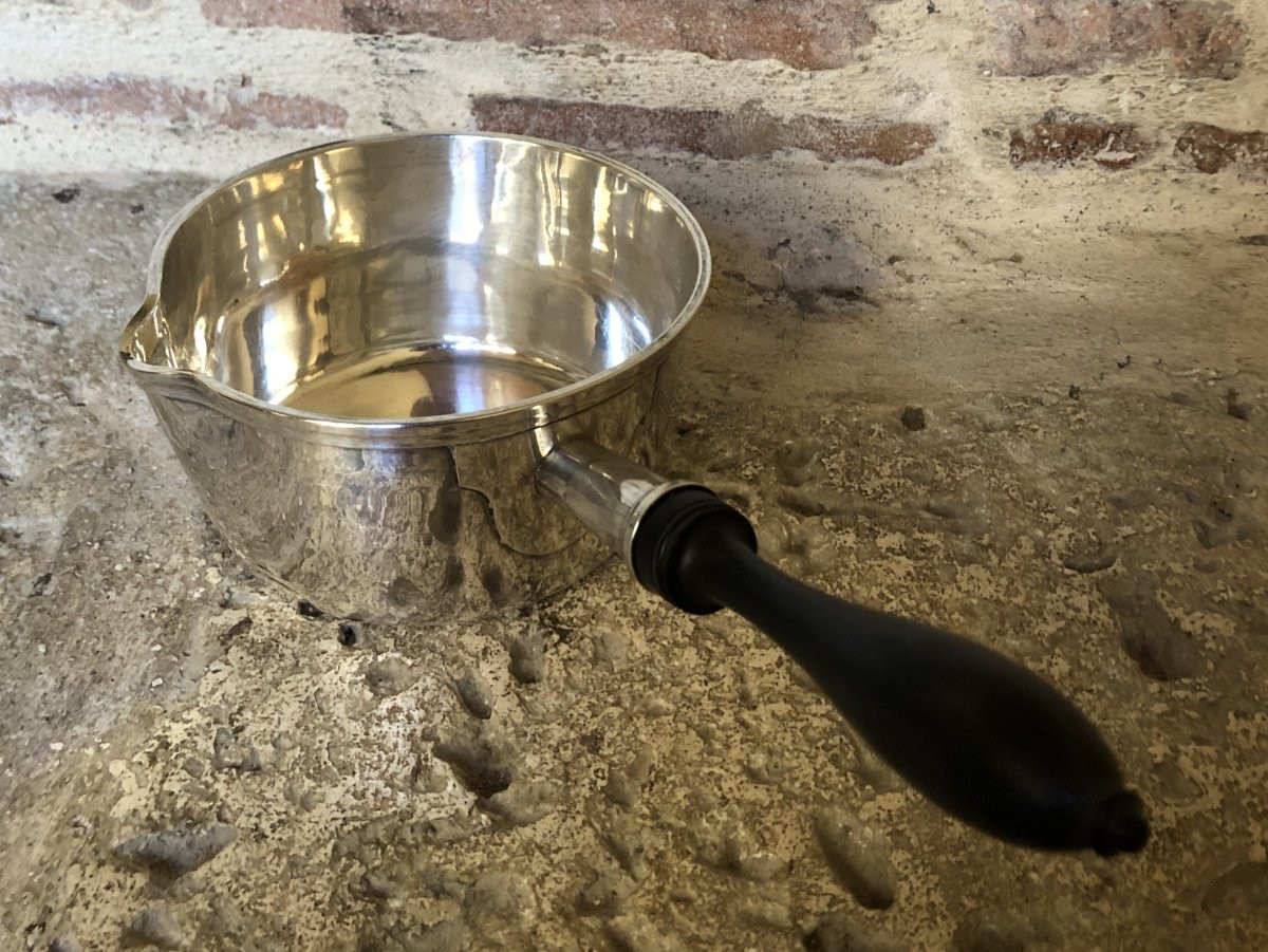 Marquis Crown Saucepan In Solid Silver And Ebony -photo-4