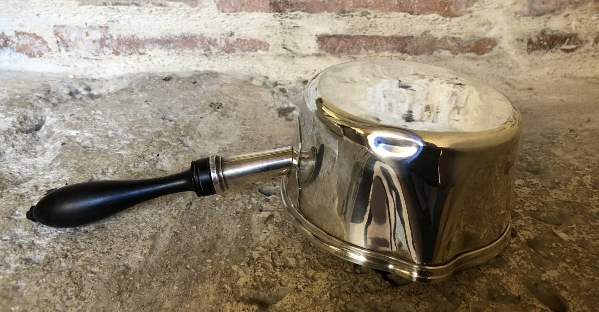 Marquis Crown Saucepan In Solid Silver And Ebony -photo-4
