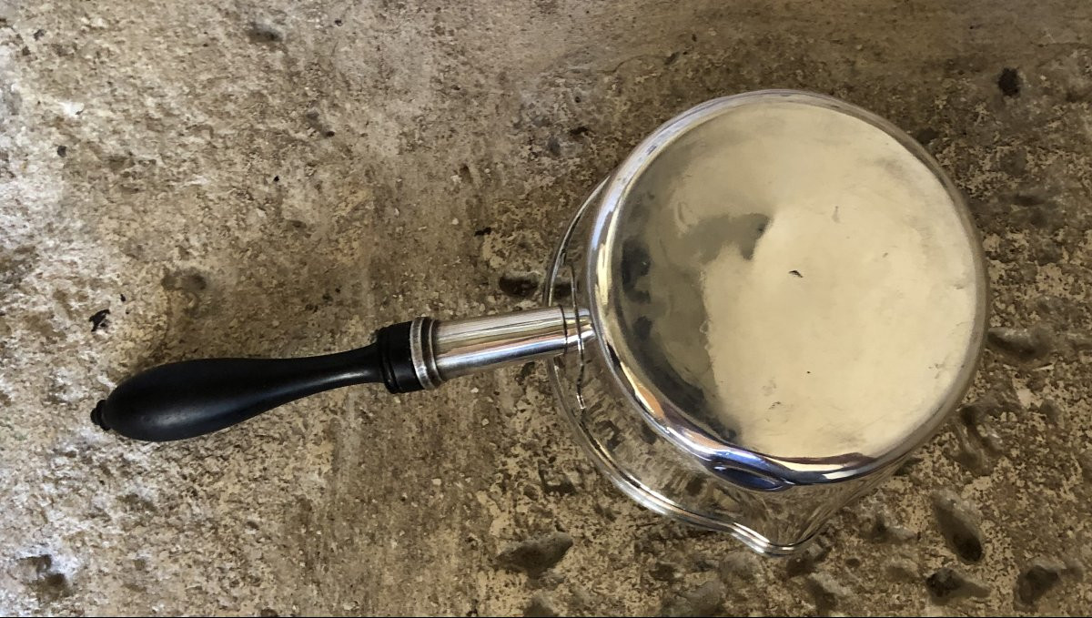 Marquis Crown Saucepan In Solid Silver And Ebony -photo-5
