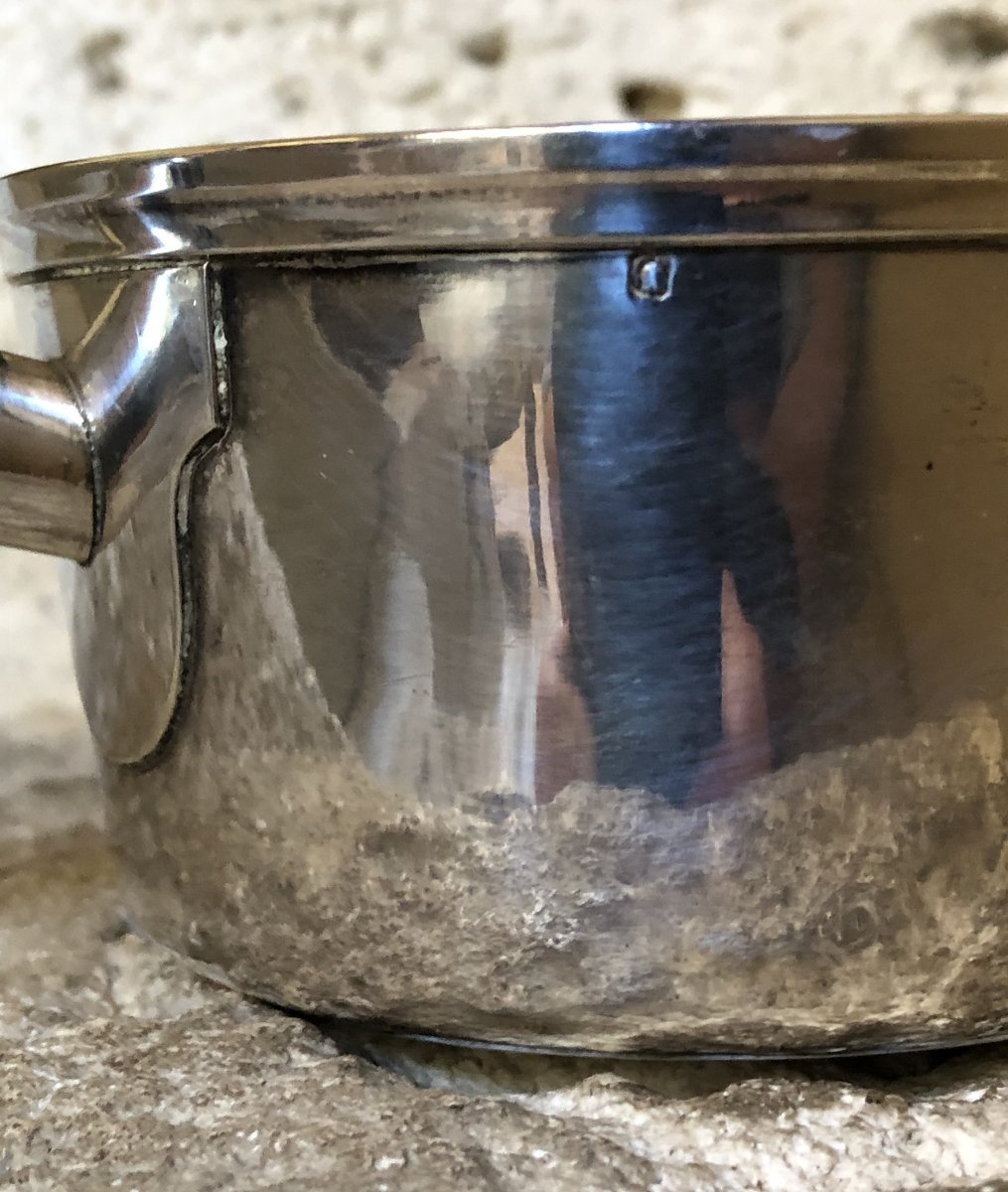Marquis Crown Saucepan In Solid Silver And Ebony -photo-7