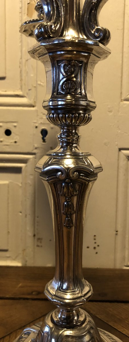 Victor Saglier Pair Of Louis XIV Regency Style Candlesticks -photo-4