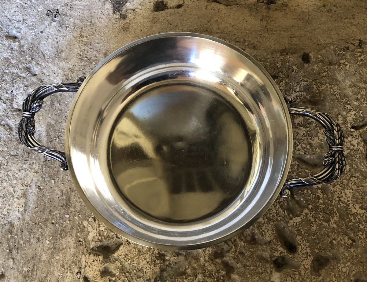 Risler et Carré légumier couvert  en argent poinçon Minerve XIX° siècle -photo-3