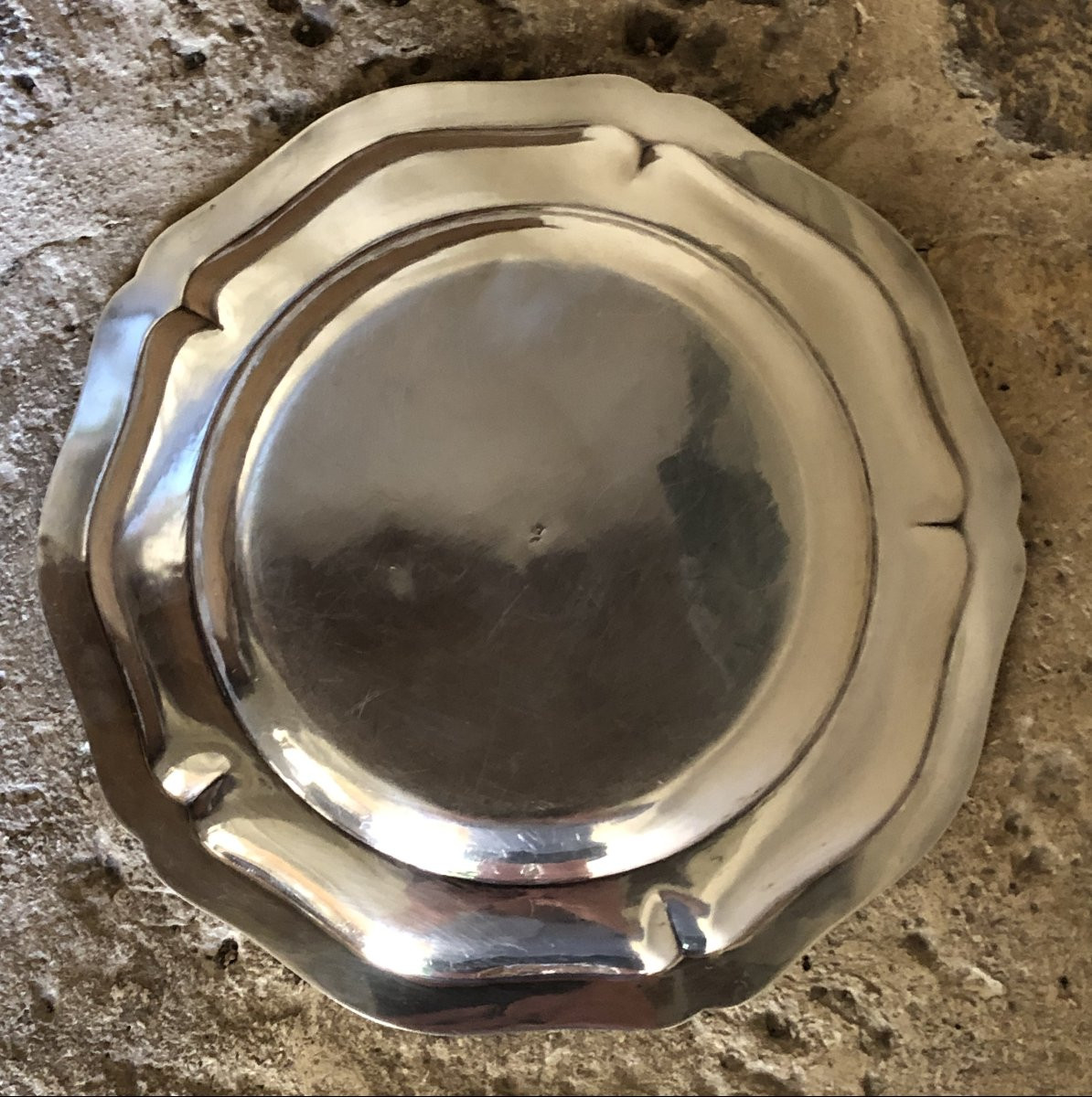 Round Louis XV Style Dish In Solid Silver Minerva -photo-4