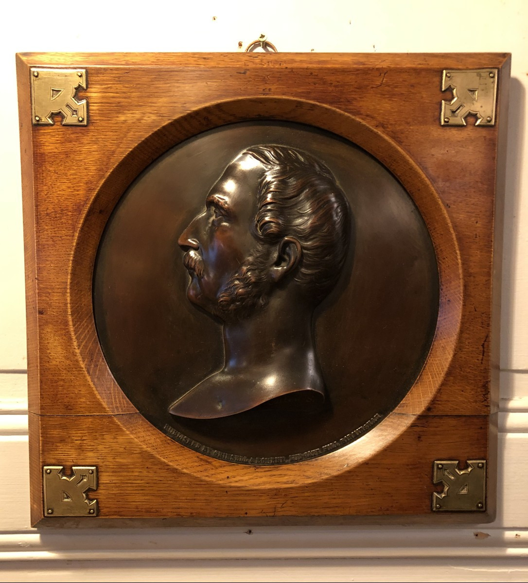 Albert de Saxe Cobourg Gotha Profil en bronze par Allen XIX° siècle 