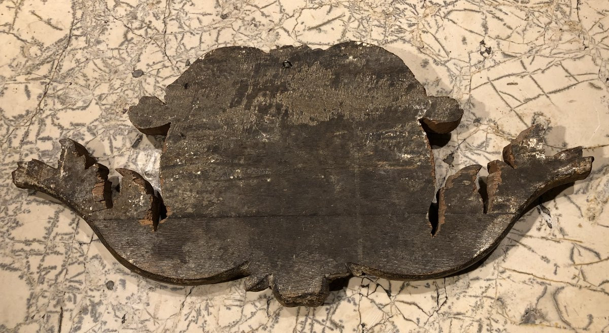 feuille d'acanthe en chêne sculpté XVIII° siècle -photo-4