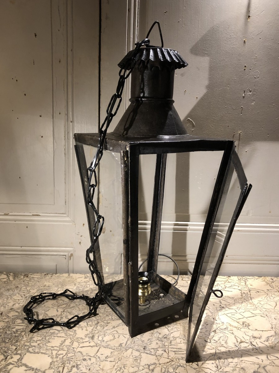 Lanterne style Directoire en tôle peinte 