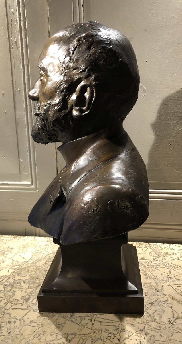 Josep Clara Bronze Bust Of Charles Tantet Founder Andro Dated 1904-photo-4