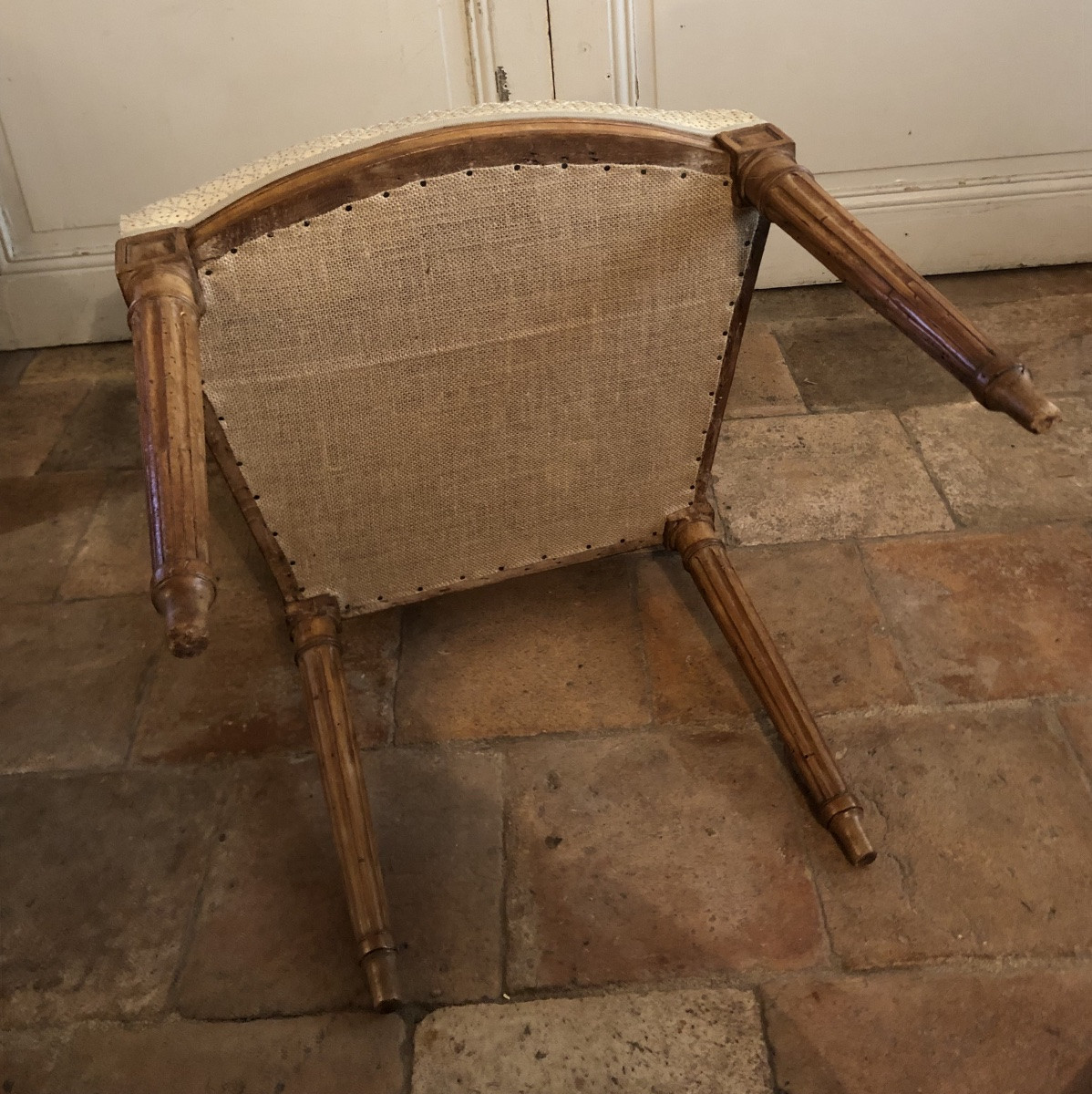 Paire de chaises louis XVI à la reine XVIII siècle -photo-6