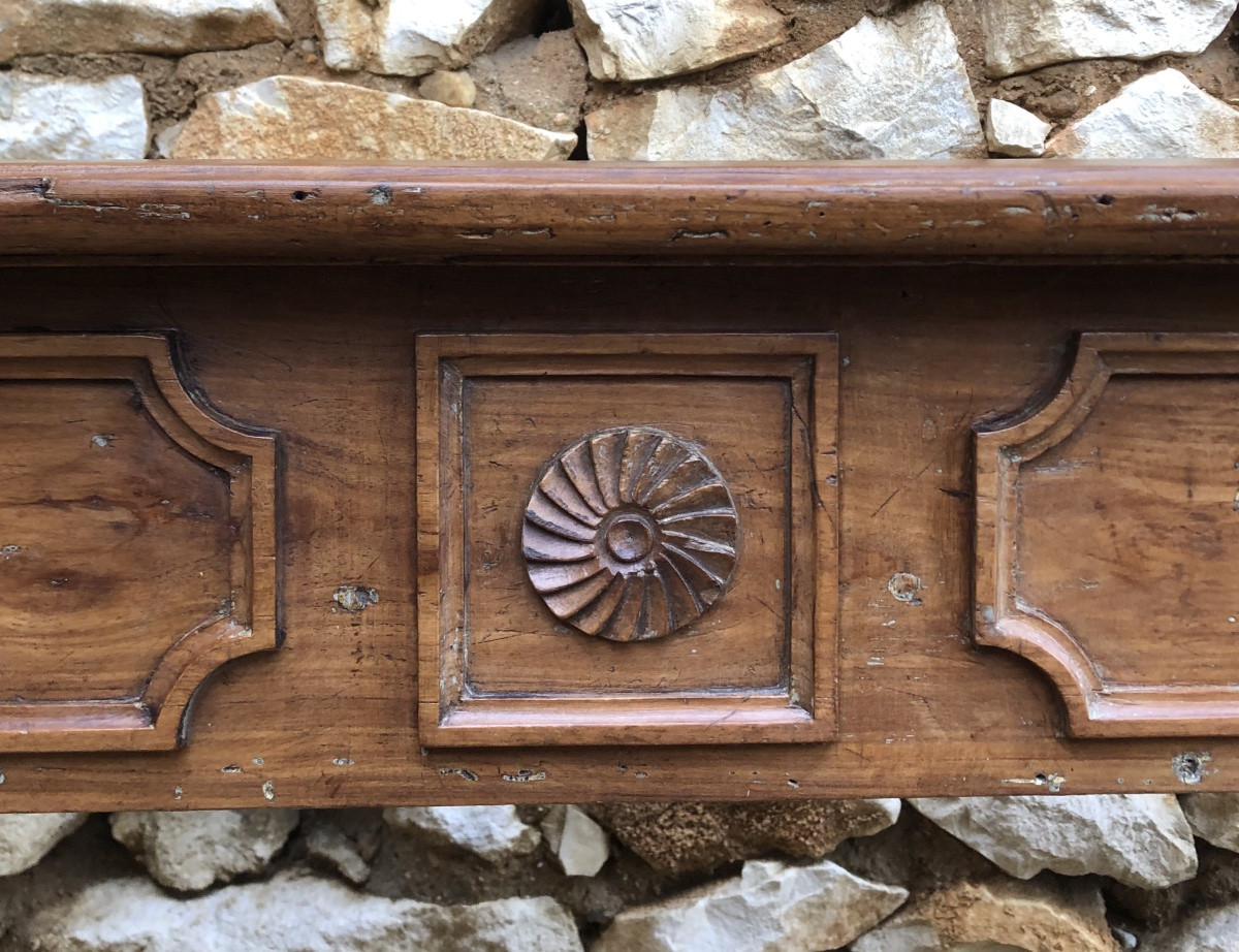 Louis XVI Fireplace In Cherry Wood 18th Century -photo-2