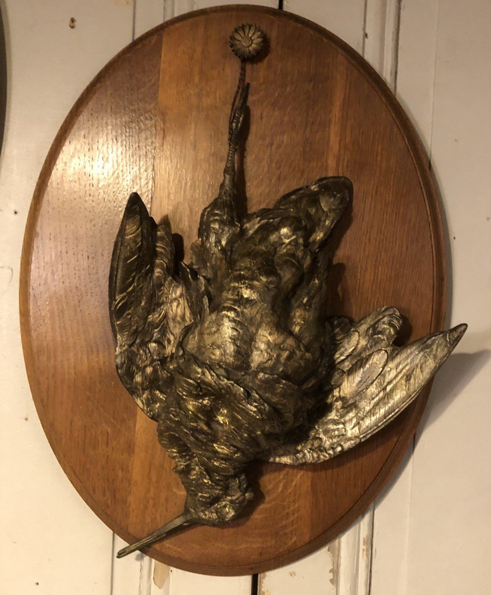 Set Of 3 Hunting Trophies After Jules Moigniez, 19th Century-photo-2