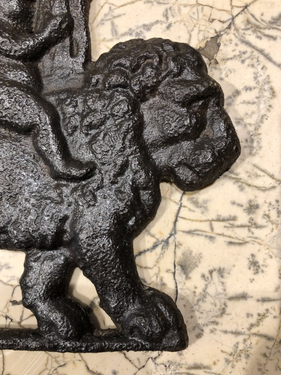 Le pouvoir de l'amour ange jouant de la lyre chevauchant un lion  -photo-2