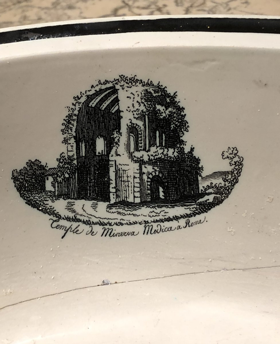 Broc &agrave; l&#039;effigie de Louis XVIII et bassin en fa&iuml;ence de Creil et Montereau  -photo-7