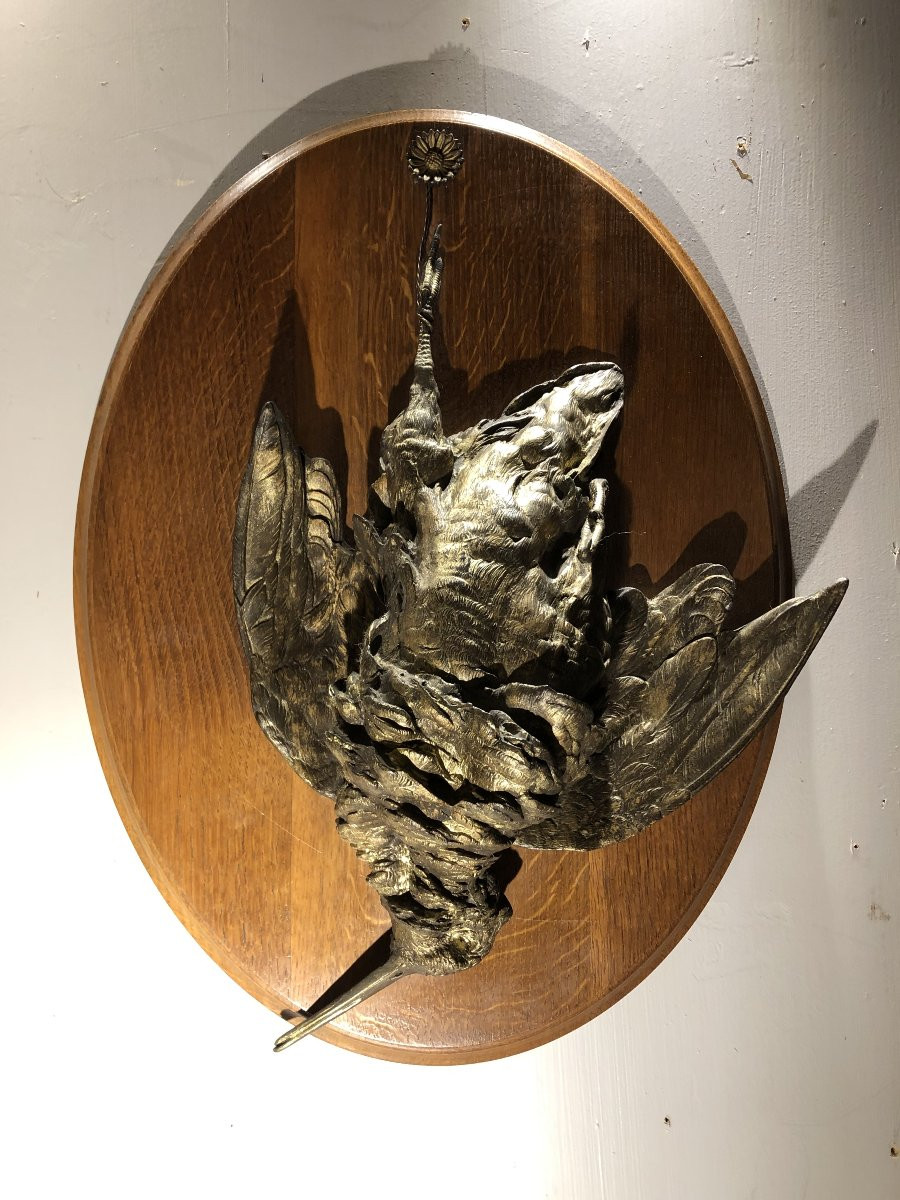 Pair Of Hunting Trophies After Jules Moigniez, 19th Century-photo-3