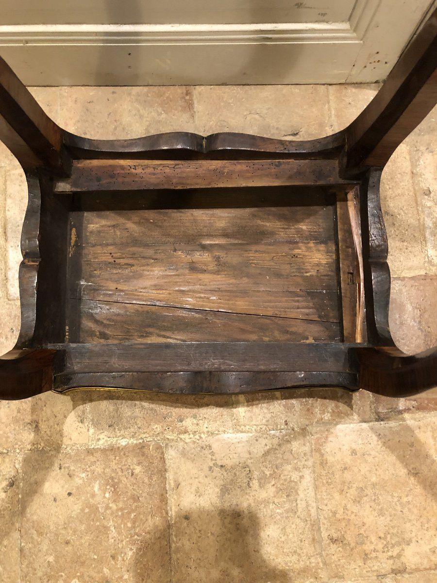 Louis XV Style Writing Table In Rosewood And Amaranth Marquetry, 18th Century-photo-7