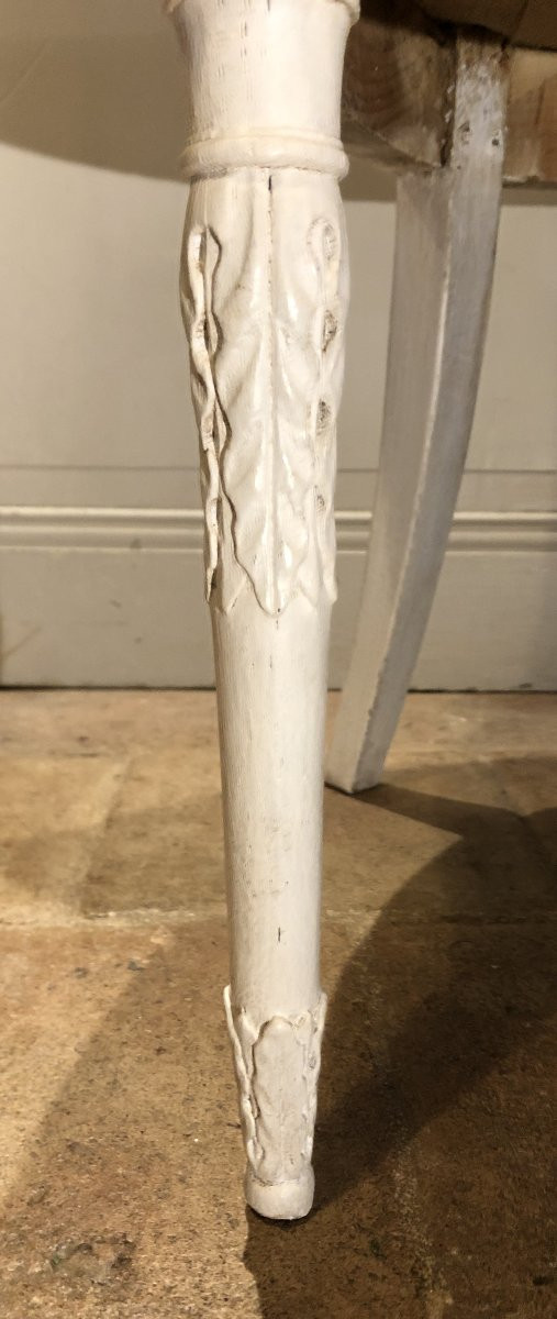 Suite de 4 chaises &agrave; l'&eacute;trusque &agrave; la lyre &eacute;poque Directoire -photo-5