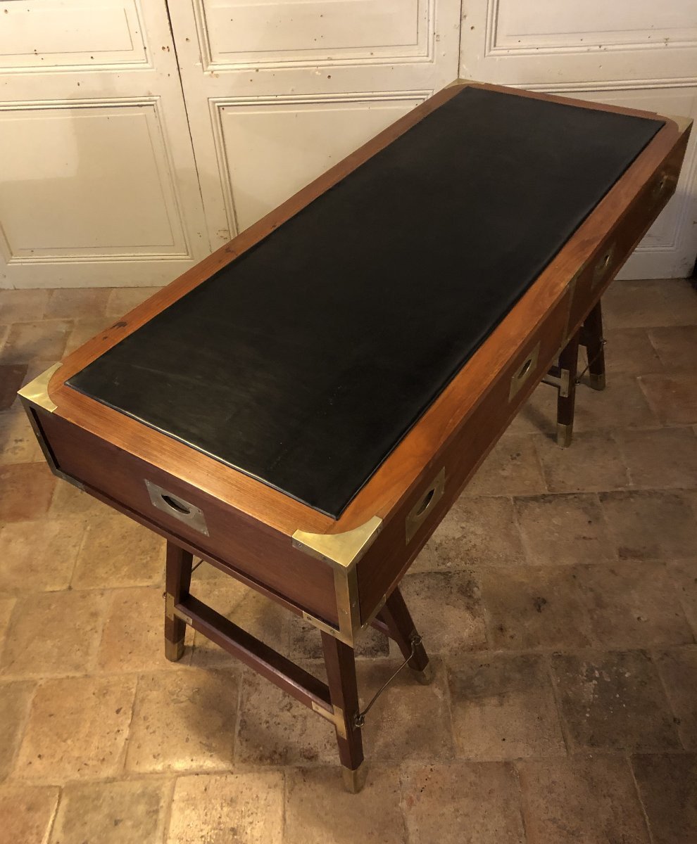 Bureau de bateau/marine en teck-photo-3