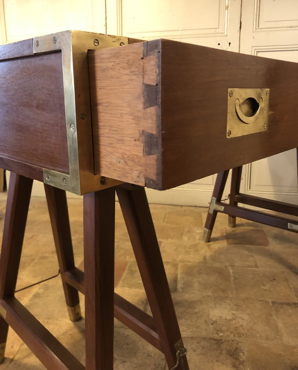 Bureau de bateau/marine en teck-photo-6