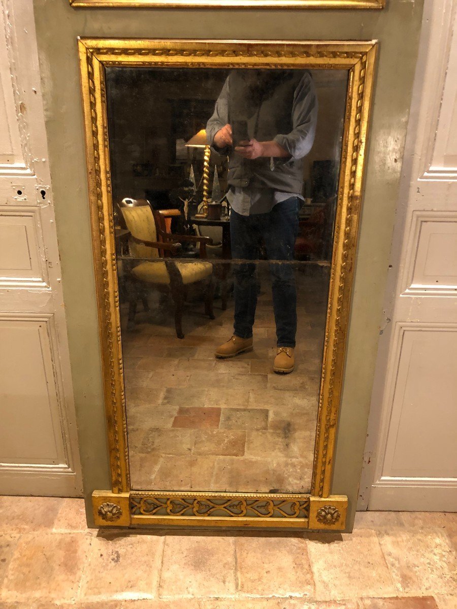 Trumeau d'Entre Deux Louis XVI Au Paysage Lacustre XVIII° Siècle-photo-4