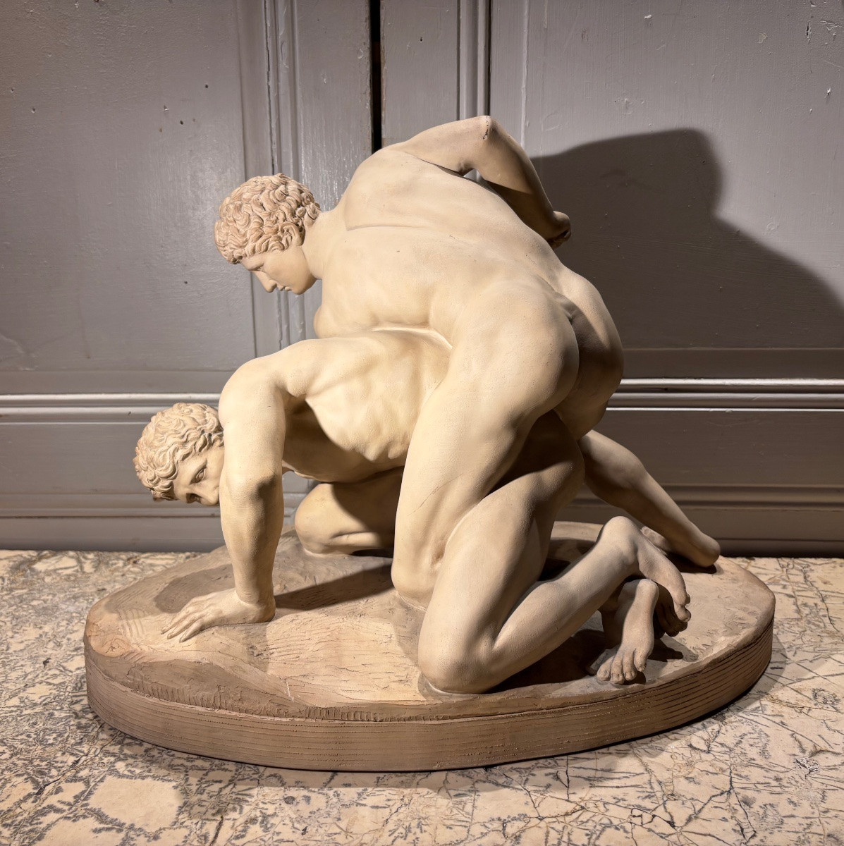 « Les lutteurs Médicis » d’après l antique de la galerie des offices à Florence -photo-1