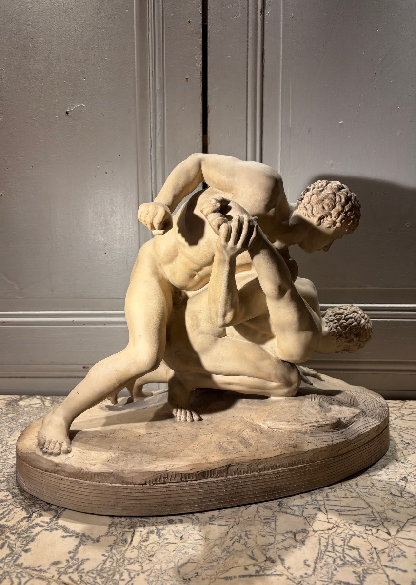 « Les lutteurs Médicis » d’après l antique de la galerie des offices à Florence -photo-3