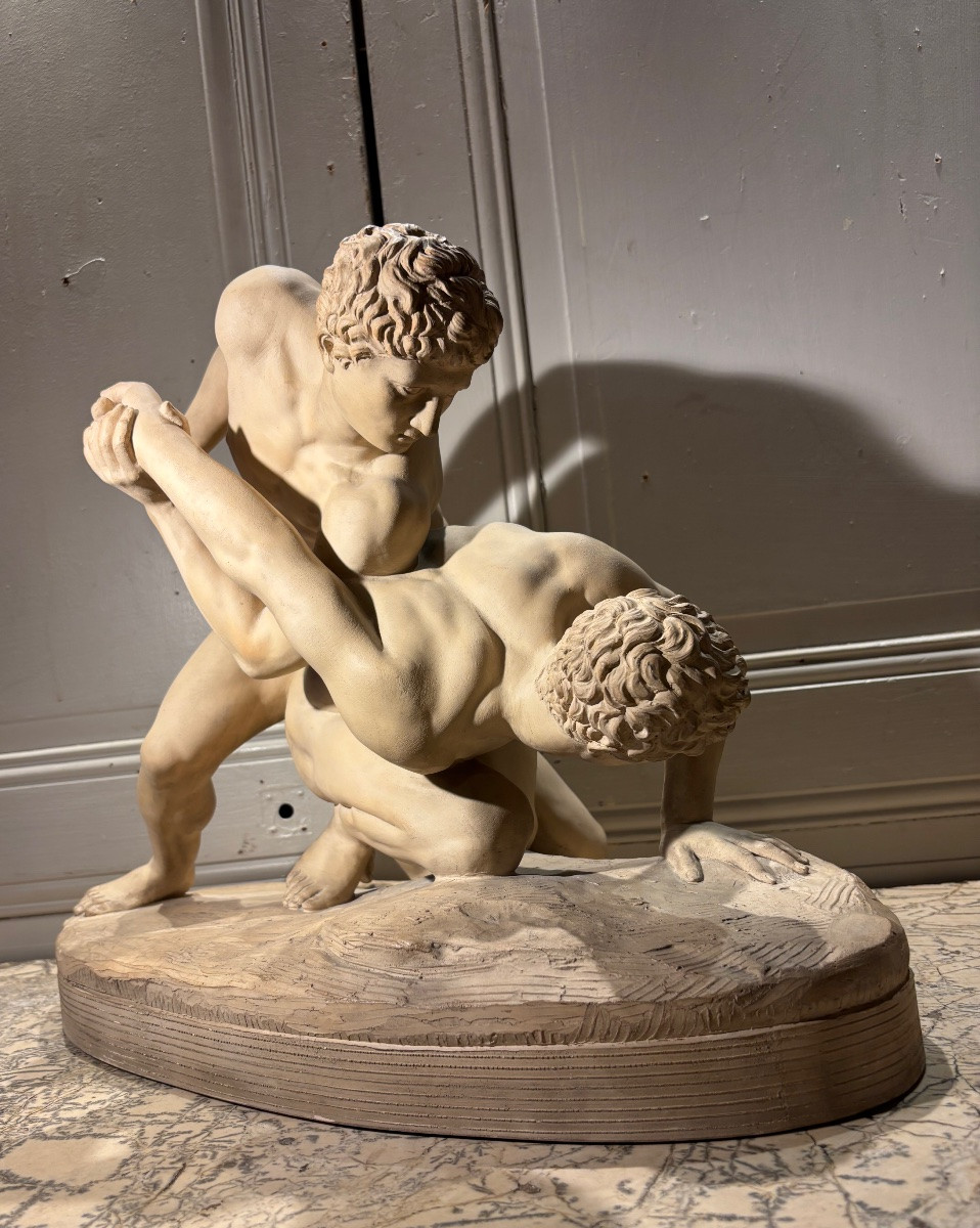 « Les lutteurs Médicis » d’après l antique de la galerie des offices à Florence -photo-4