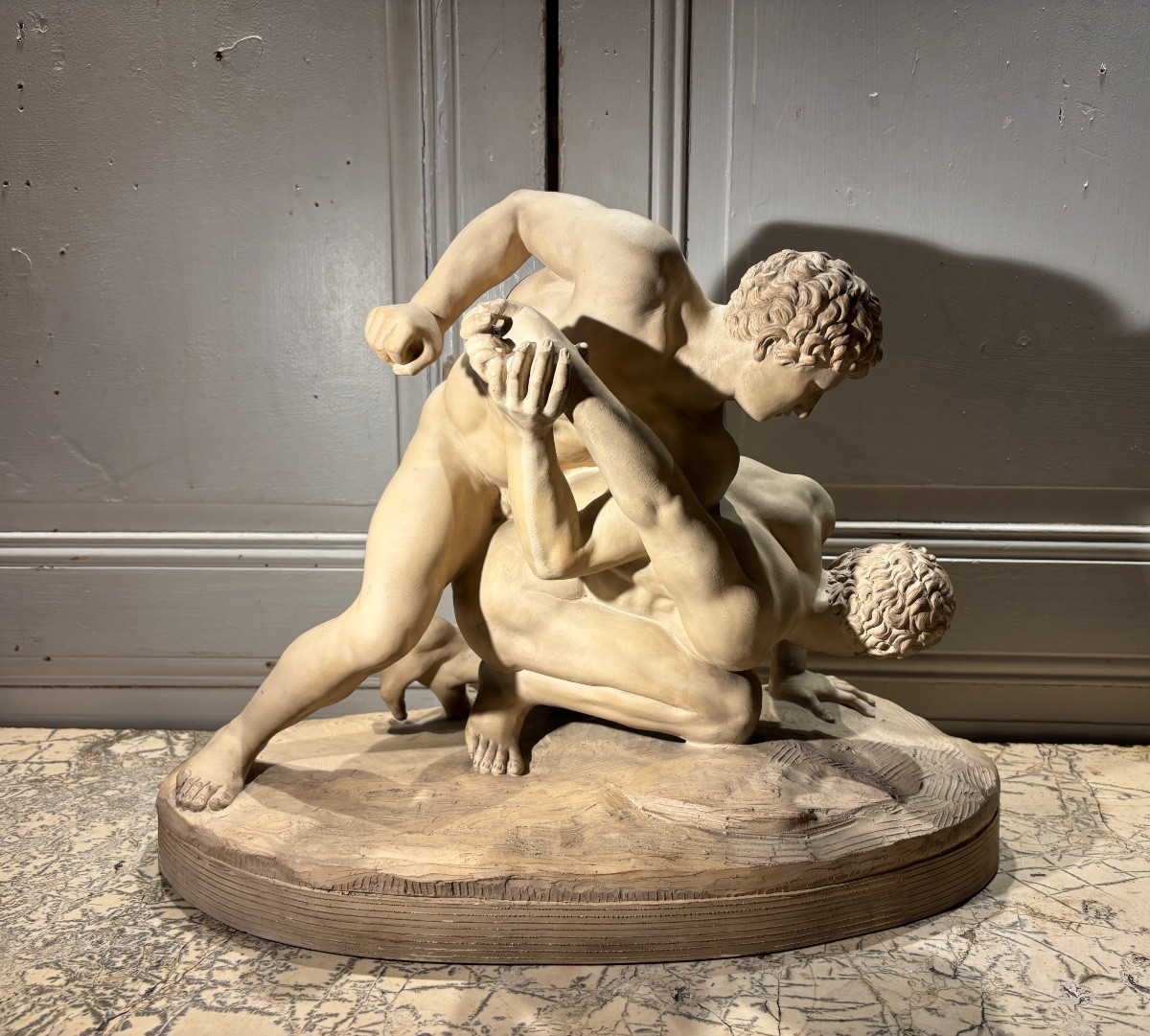 « Les lutteurs Médicis » d’après l antique de la galerie des offices à Florence 