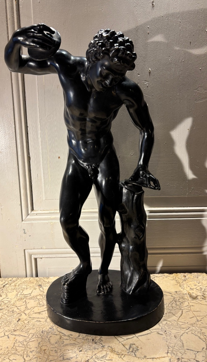 Cymbal-playing Faun After The Antique In The Uffizi Gallery In Florence 