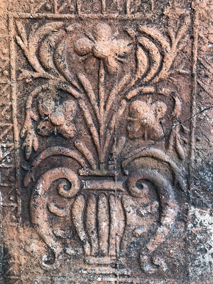 Rare 17th-century Terracotta Fireplace Plaque-photo-2