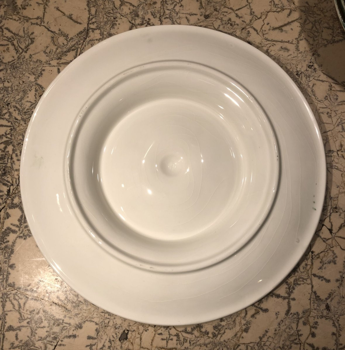 service à huitres crustacés en barbotine Longchamp-photo-3