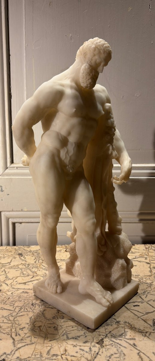 Hercules Farnese In Alabaster Grand Tour-photo-6