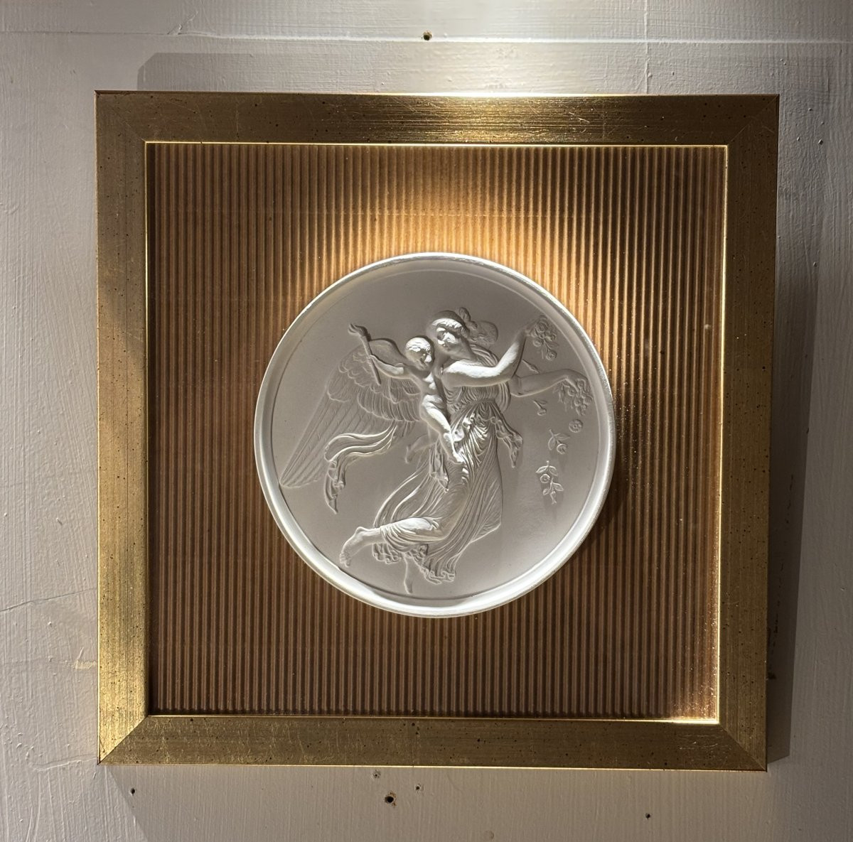 Sept médaillons mythologique de style antique en stuc -photo-4