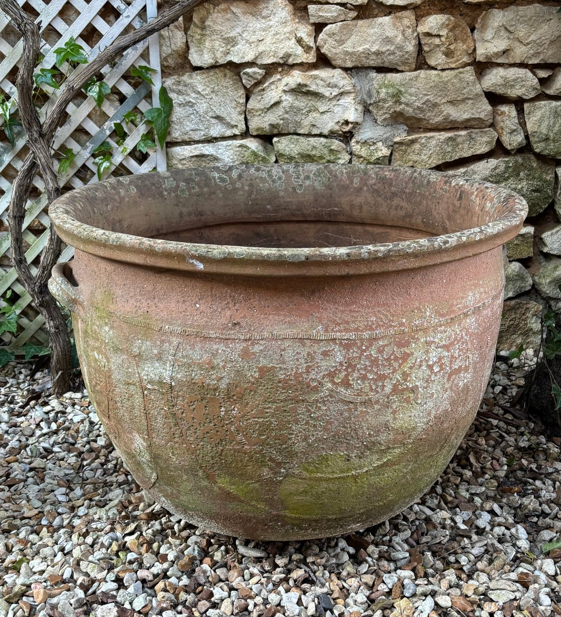 Large Terracotta Washing Jar, 19th Century-photo-2