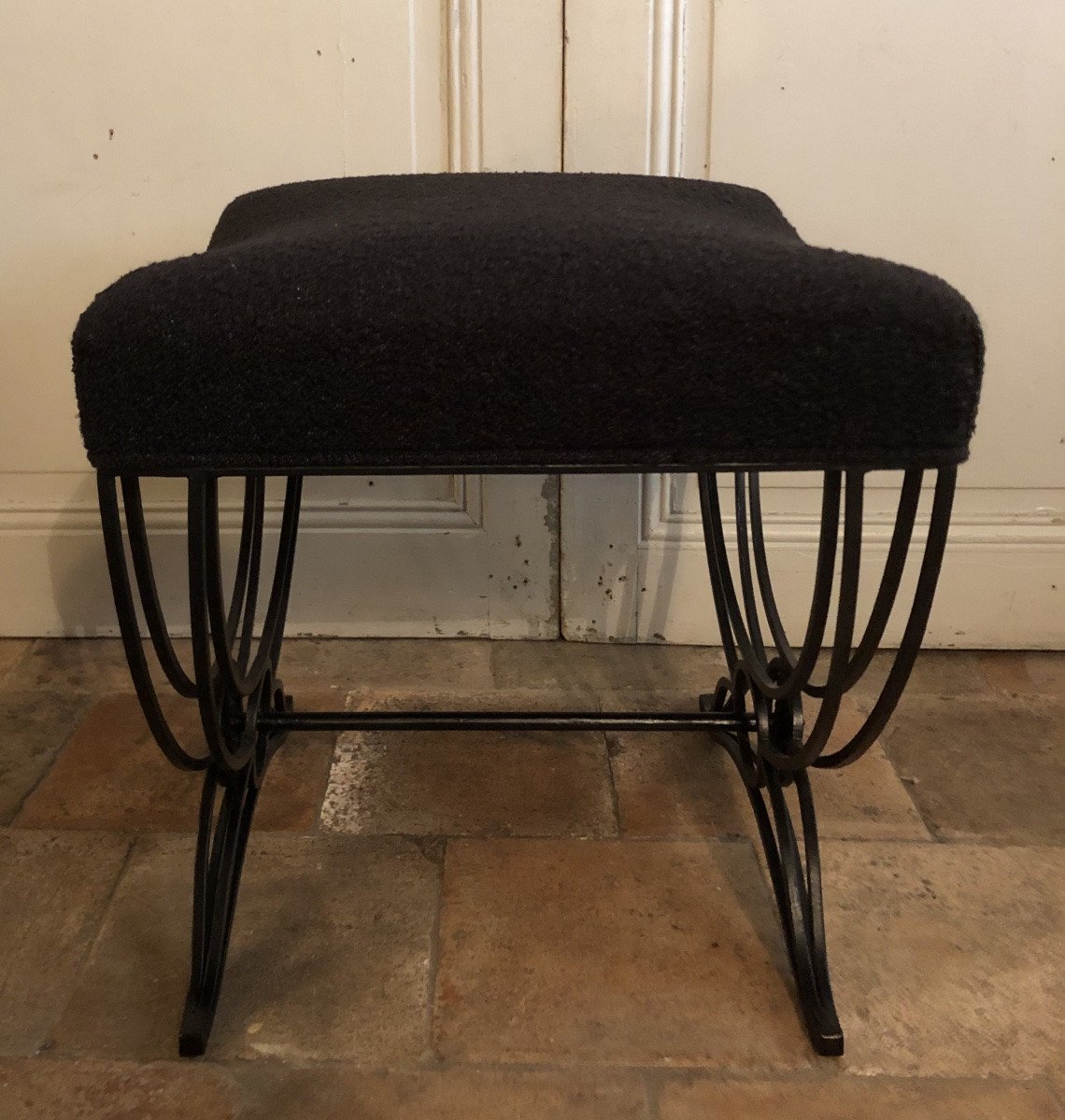 Pair Of Wrought-iron Curule Stools Circa 1940/50-photo-5