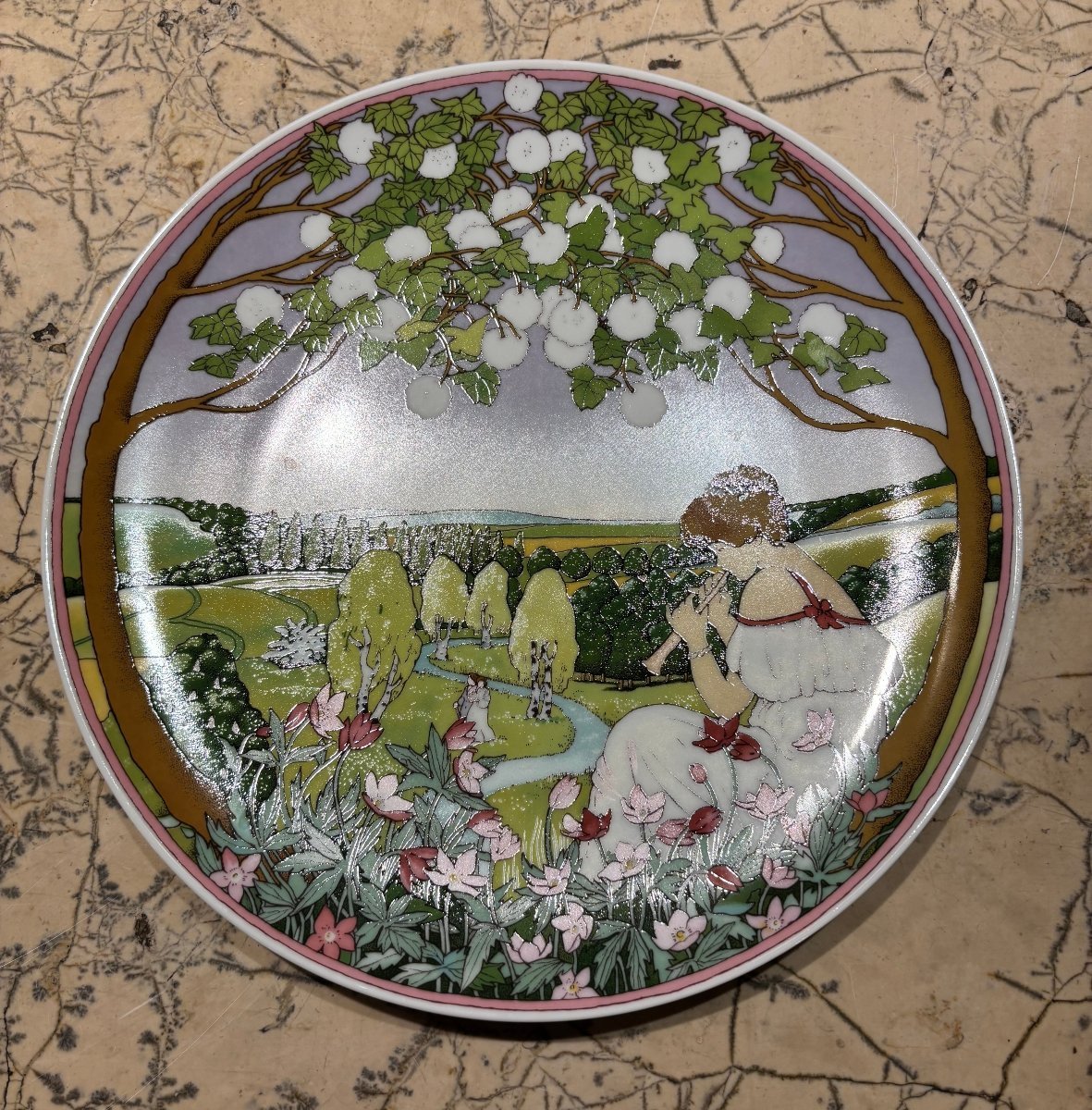 The Four Seasons Villeroy And Bosh Suite Of Four Plates-photo-2