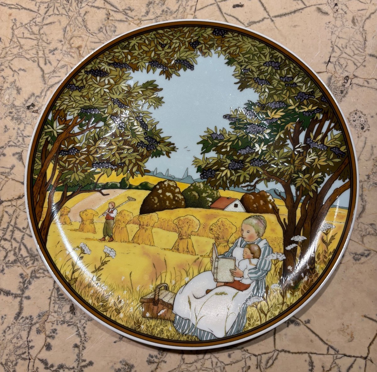 The Four Seasons Villeroy And Bosh Suite Of Four Plates-photo-4