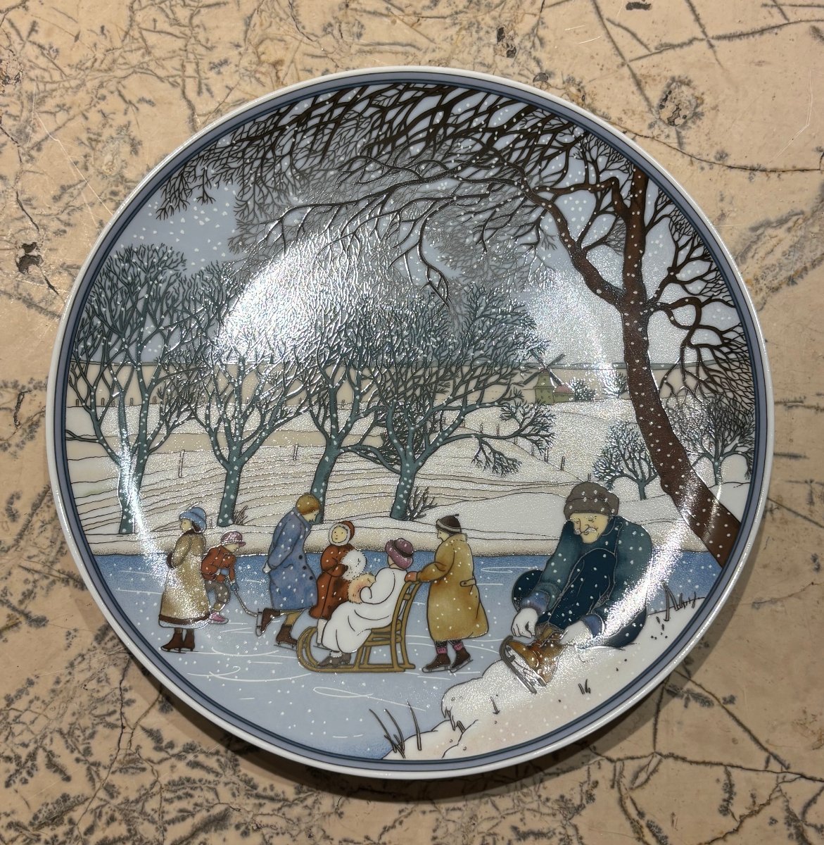 The Four Seasons Villeroy And Bosh Suite Of Four Plates-photo-4