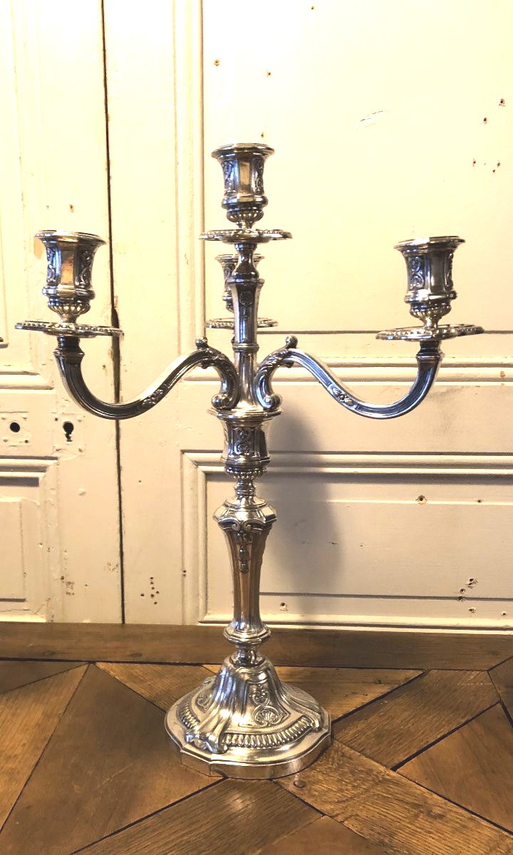 Victor Saglier Paire de chandeliers style Louis XIV Régence-photo-2