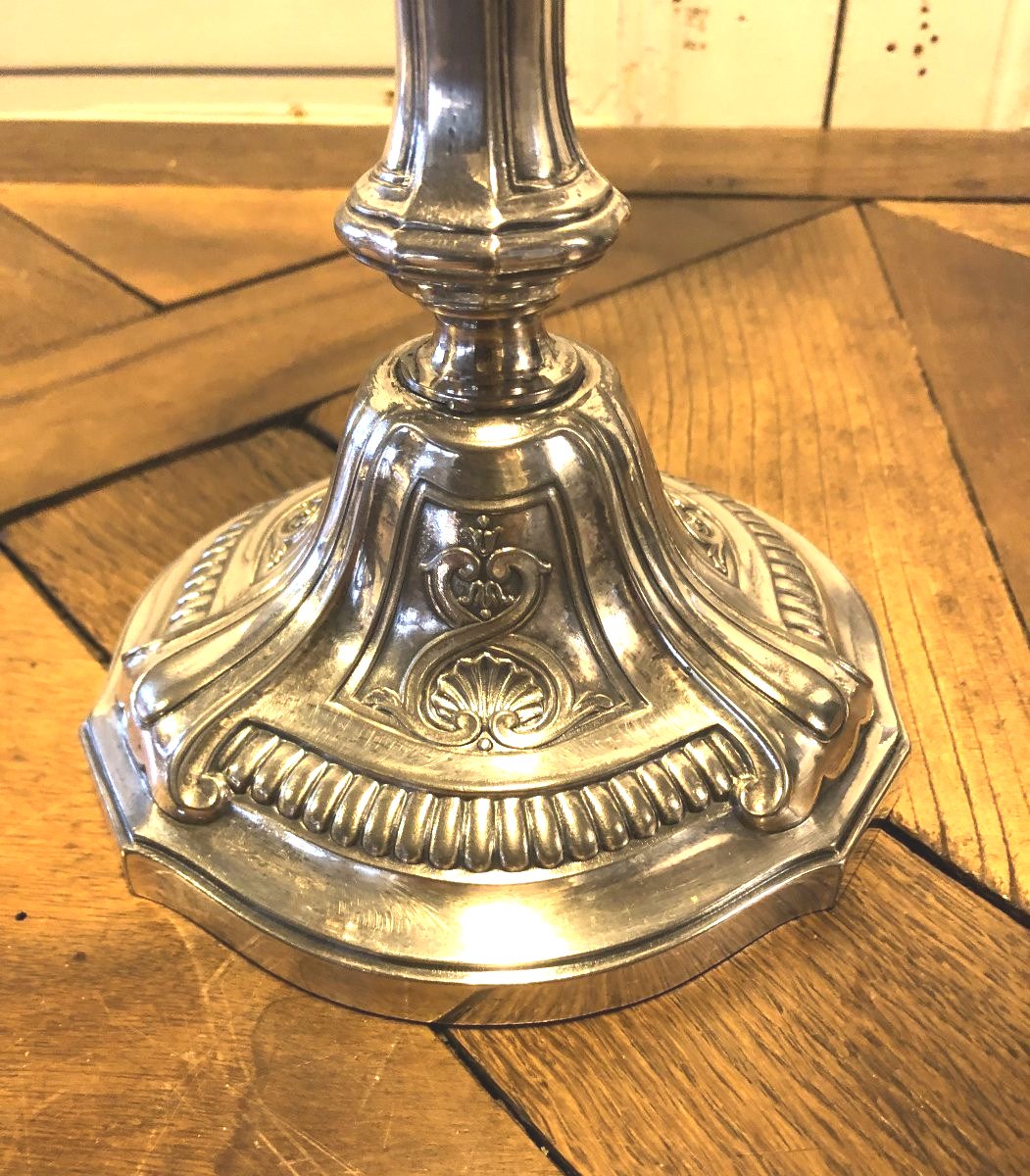 Victor Saglier Paire de chandeliers style Louis XIV Régence-photo-3