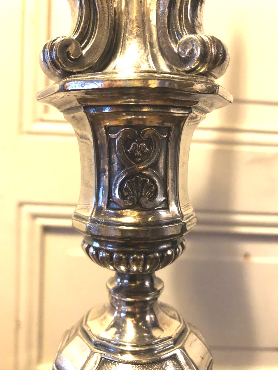 Victor Saglier Paire de chandeliers style Louis XIV Régence-photo-1