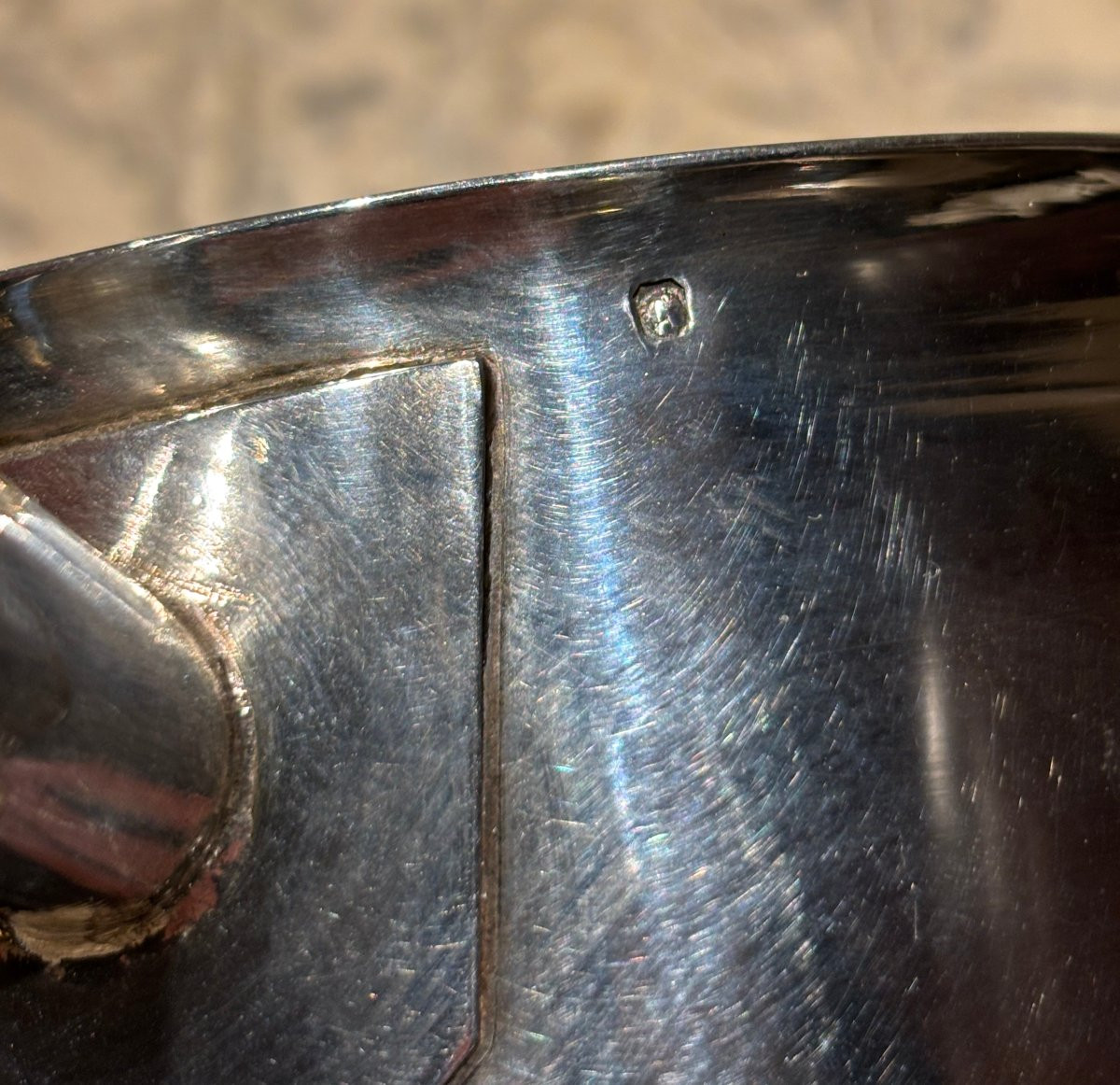 Solid Silver And Ebony Saucepan With Pouring Spout-photo-2