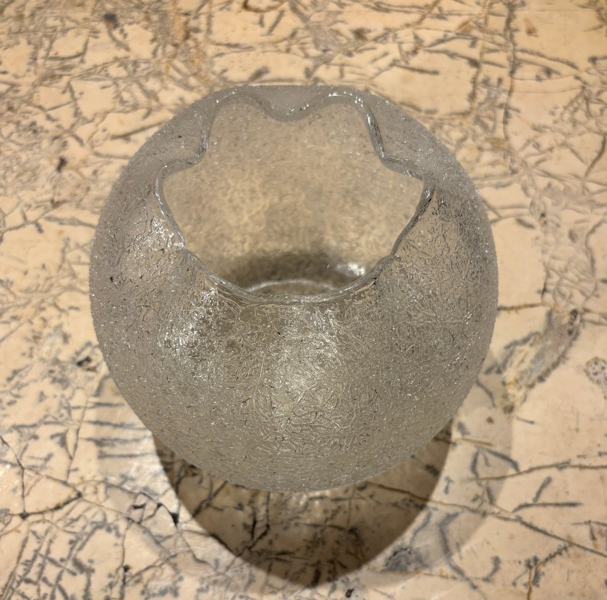 Baccarat Frosted Crystal Vase Circa 1900-photo-4