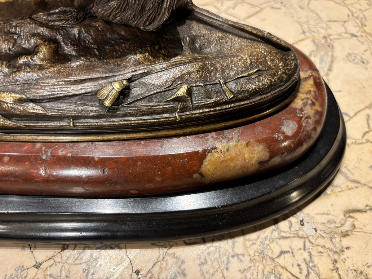 Auguste Cain "bécasse morte" bronze XIX° siècle -photo-4