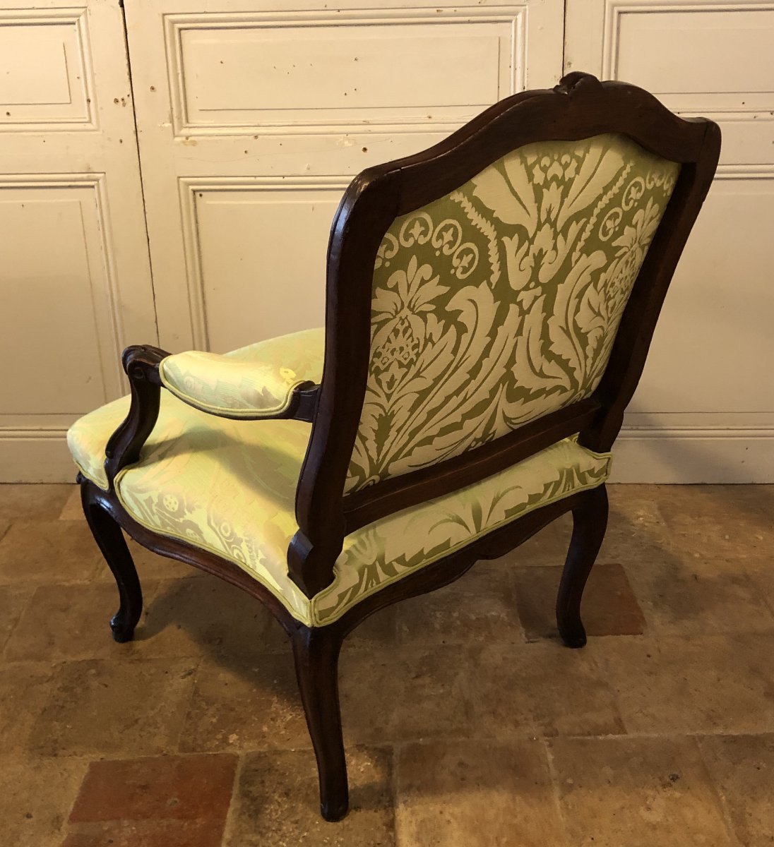 Paire de fauteuils à la reine Louis XV XVIII° siècle-photo-1